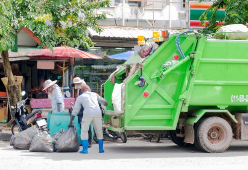 Customer using Southfields Skip Hire services